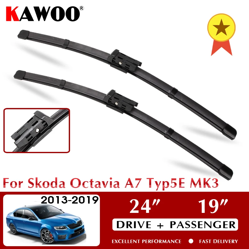 Щетки стеклоочистителя для Skoda Octavia A7 Typ5E MK3 2013-2019 24 дюйма + 19 дюймов LHD RHD |