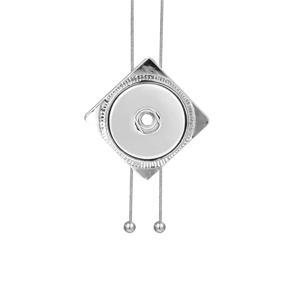 Металлическое регулируемое ожерелье 70 см Красивая круглая пуговица подходит