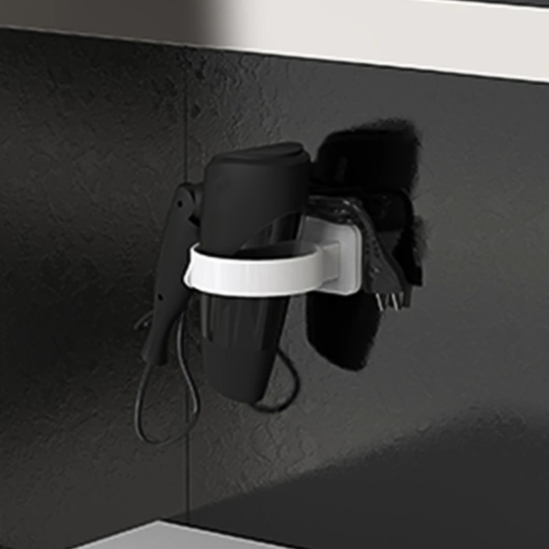

Wall-Mounted Hair Dryer ABS Hairdryer Storage Rack Bathroom Shelf Storage Hairdryer Holder for Hairdryer Supplies