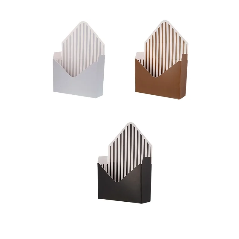 

1 Pcs Envelope Fold Flower Storage Box Wedding Engagement Party Decor Stripes Printed Packaging Wrapping Gift