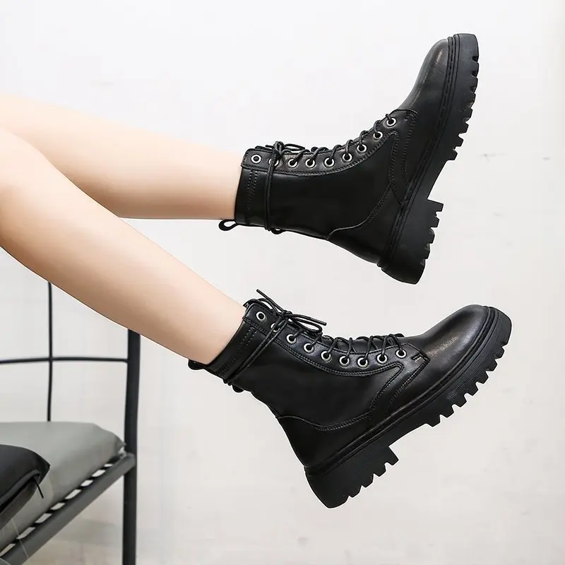 Женские осенне-зимние ботинки на меху из натуральной кожи | Обувь