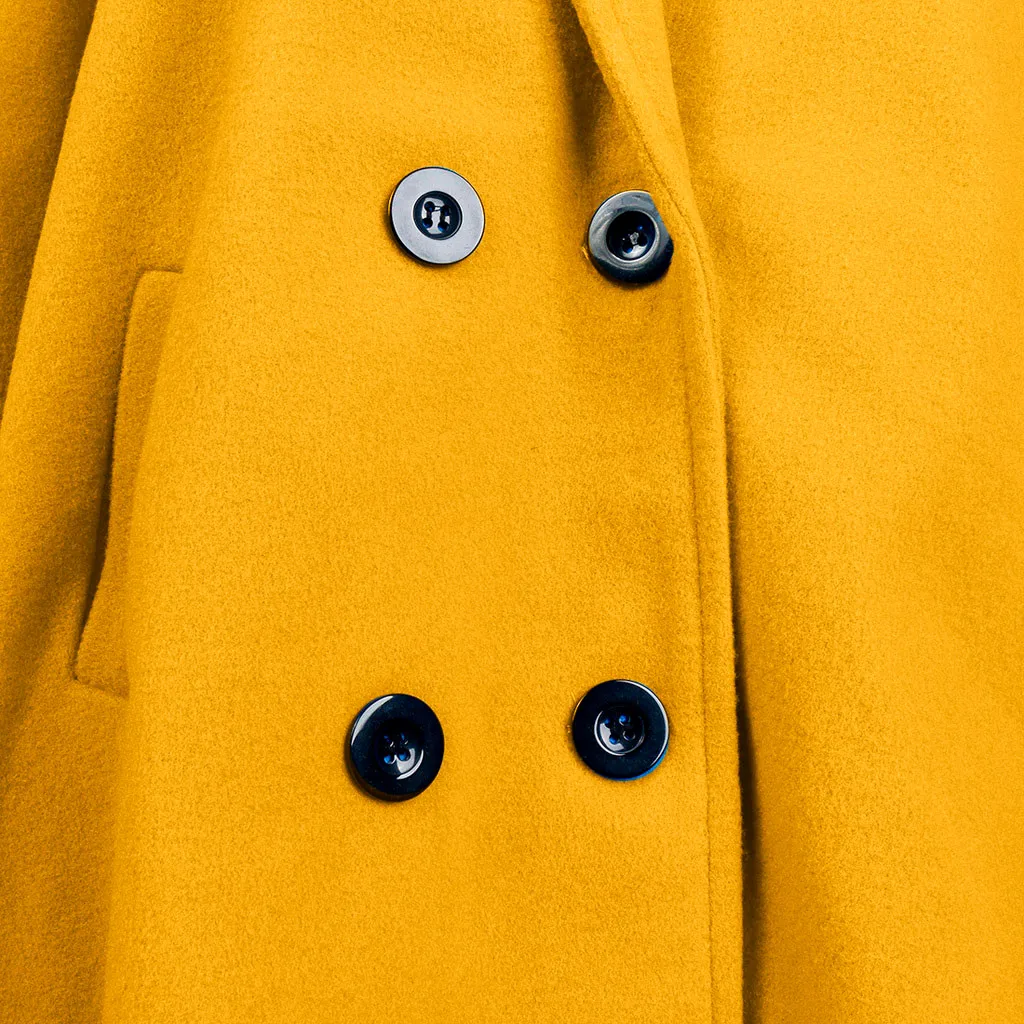 Женское осеннее искусственное шерстяное элегантное Полушерстяное пальто тонкая