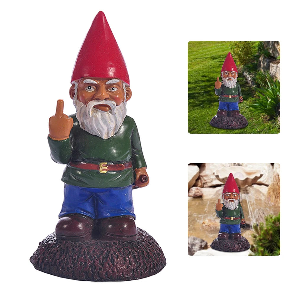 

Funny Garden Gnome Statue Lawn Naughty Dwarf Figurine Elf Resin Sculpture Ornament Decoration Durable Garden Accessories