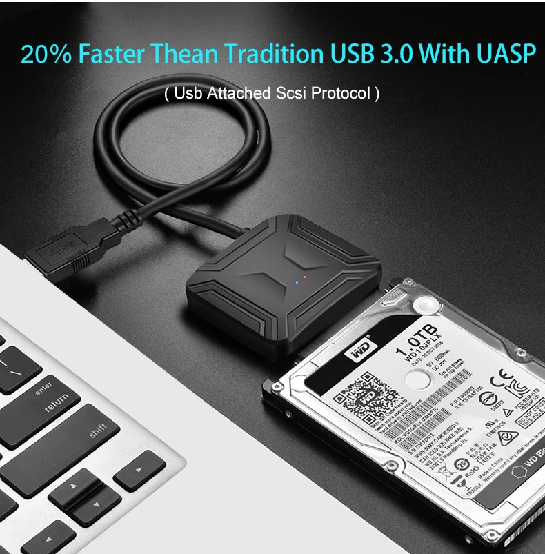 Переходник USB 3 0 на Sata 22pin кабель-конвертер USB3.0 внешний кабель для жесткого диска