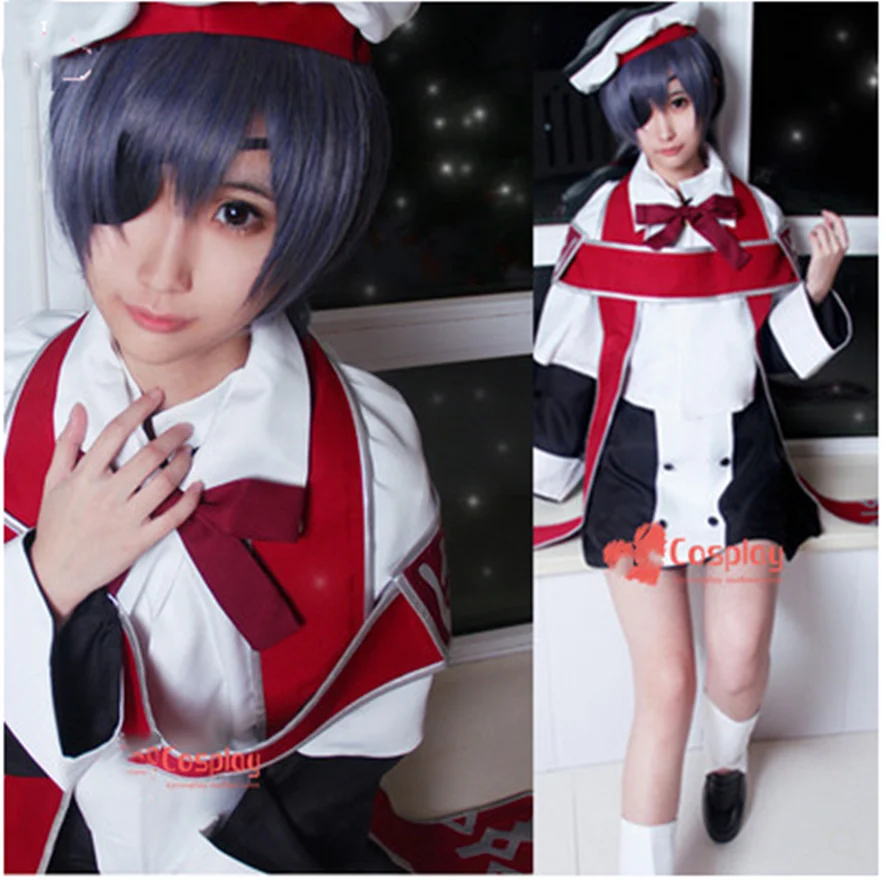 Костюм для косплея черный Батлер мужской/женский комплект из пальто плаща шорт