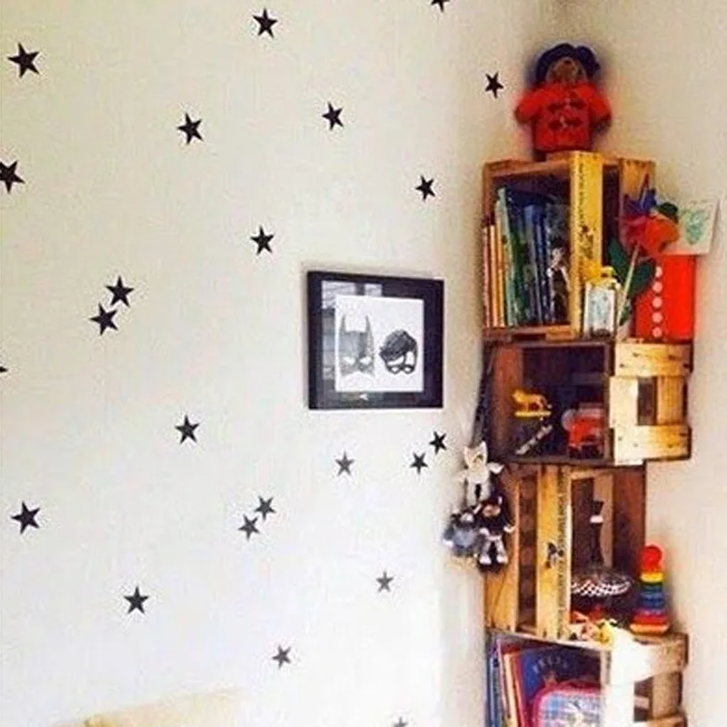 55 шт. 4 размера звезды наклейки на стену для детей Наклейка Искусство детской