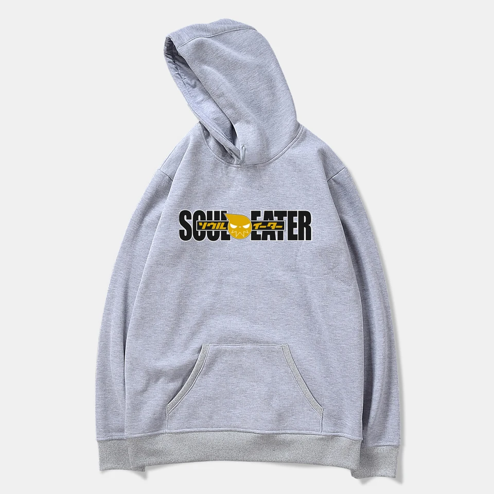 Мужские и женские толстовки Soul Eater базовые Осенний свободный хлопковый свитшот