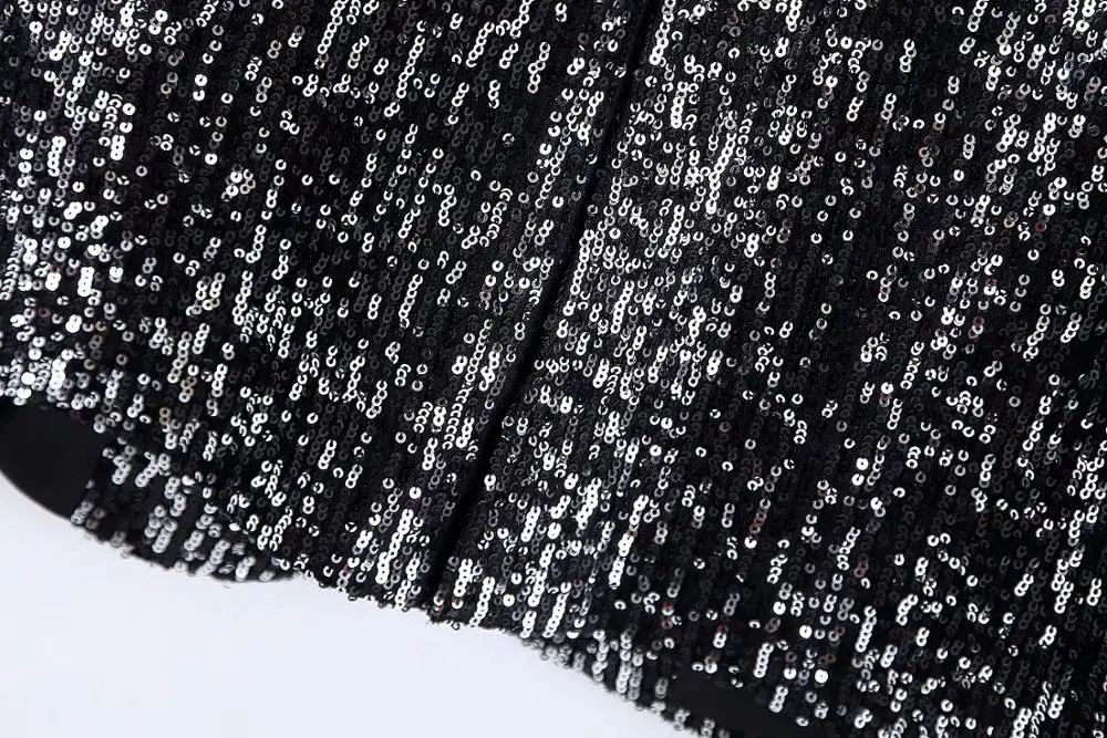 ROHOPO шикарные женские блестящие вечерние пиджаки с блестками блейзер на одной