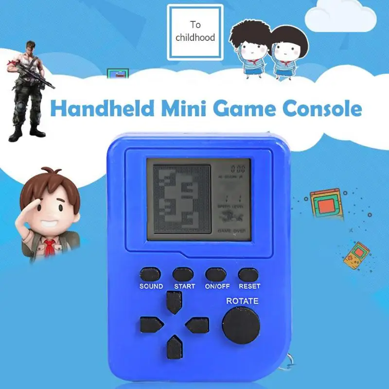 Мини ностальгическая игровая консоль с ЖК дисплеем забавный брелок портативная