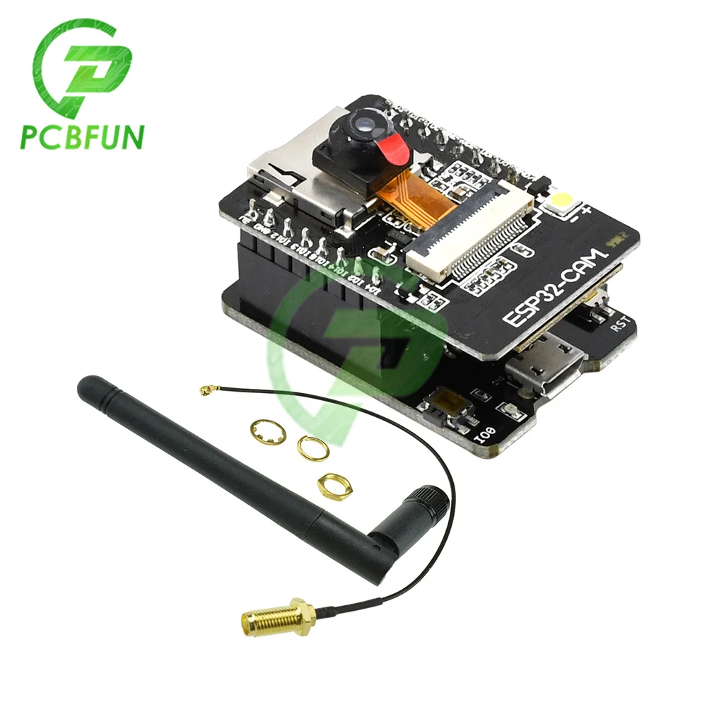 

ESP32-CAM-MB MICRO USB ESP32 Serial to WiFi ESP32 CAM Bluetooth Development Board CH340G with OV2640 Camera + 2.4G Antenna IPX