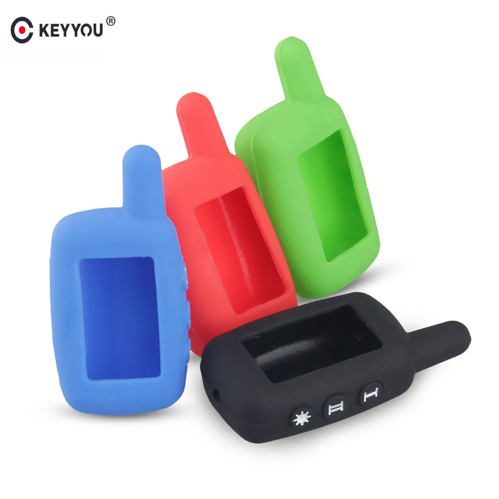 

KEYYOU Two Way For Starline A6 A9 Silicone Key Case Remote For Starline A4 A6 A9 A8 LCD 2-Way Alarm Controller Keychain Cover