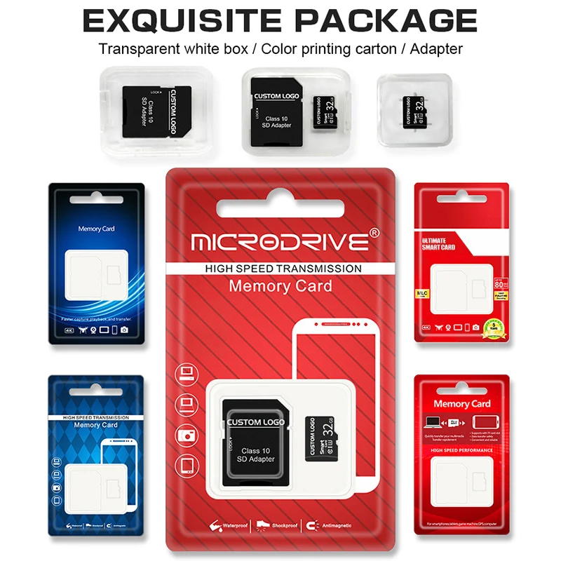 Top quality micro sd Memory card 64GB SDXC Class 10 Micro sd card Cartao De Memoia Free Custom LOGO for Smartphone/Tablet/PC
