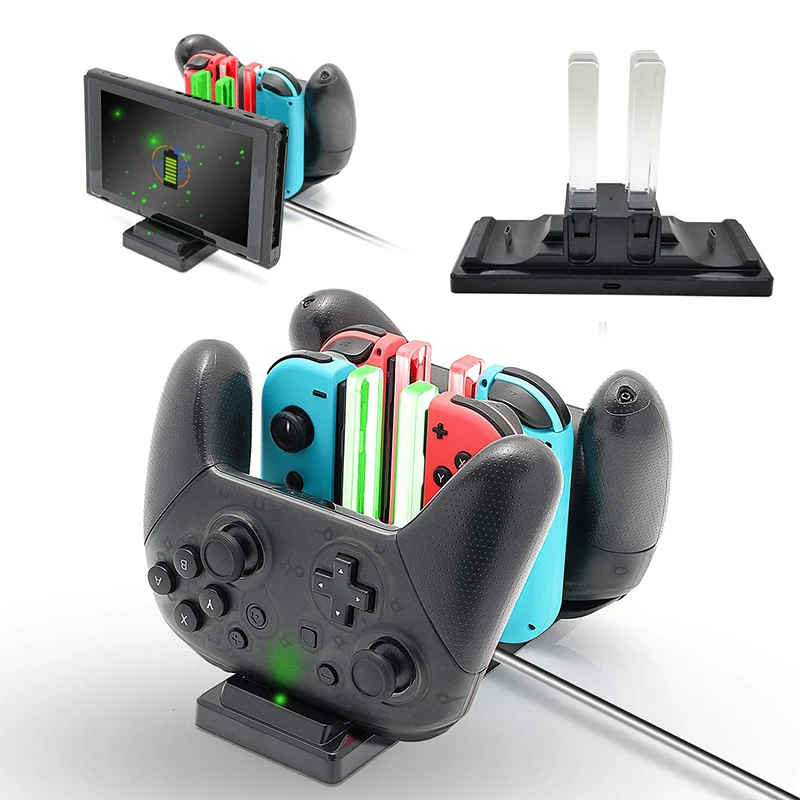 Новая зарядная док станция для Nintendo Switch Joy con контроллер светодиодный зарядное