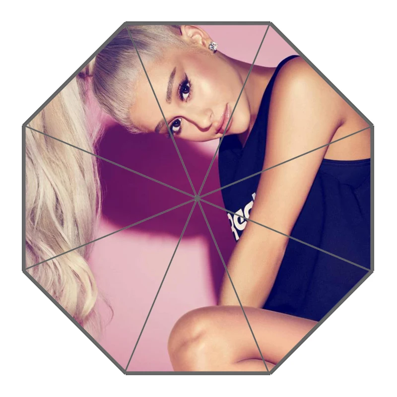 17 P# Ariana Grande Зонт с принтом на заказ складной зонт от солнца и дождя для путешествий неавтоматический декоративный зонт высокого качества - Цвет: 17