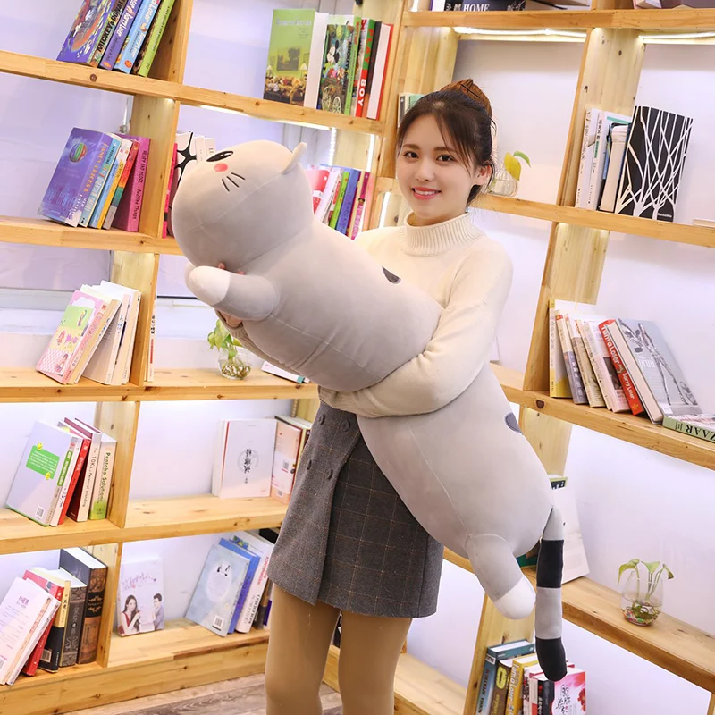

Cartoon Cat Pillow Stuffed Animal Dolls Soft Kids Toy Cat Sleep Long Plush Pillow Sofa Decorative Cushion Girl Gift Overwatch