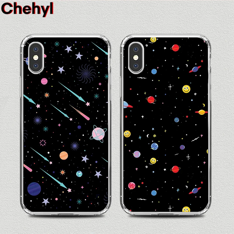 Роскошные Чехлы для мобильных телефонов Universe IPhone 11 8 7 6s Plus X XS MAX XR Starry Sky мягкие