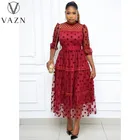 Женское платье макси в горошек VAZN, шифоновое платье в горошек с коротким рукавом, для клуба, для размера плюс, 2021