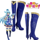Акваобувь для взрослых Аниме KonoSuba: Боги благословляют этот чудесный мир! Сапоги для косплея Aqua, обувь на высоком каблуке, на заказ, бесплатная доставка