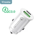 Автомобильное зарядное устройство с двумя портами USB Type-C и поддержкой быстрой зарядки