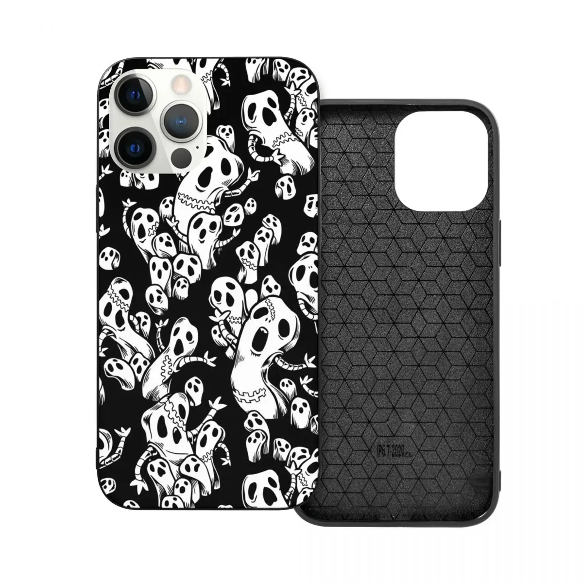 

Чехол для телефона Risotto Nero из поликарбоната и ТПУ с металлическим узором для iPhone 13 12 11 Xs Xr X Pro Max Mini 7 8 Se2 Plus 6 6S