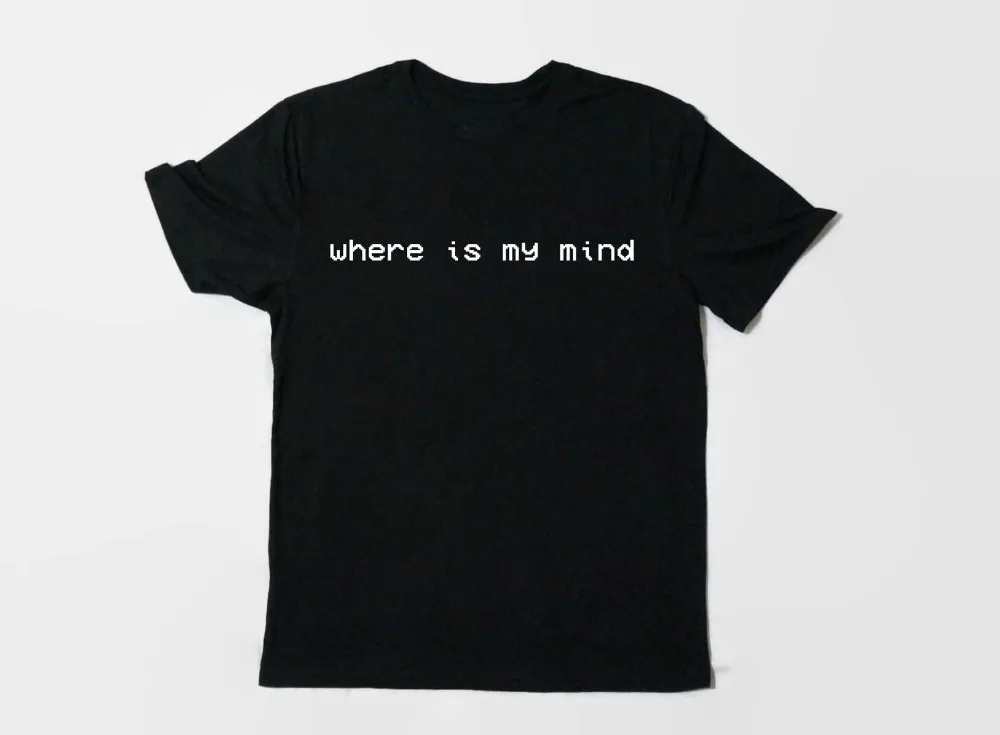 

Goth Tops Where Is My Mind T-shrit Grunge 90s Women Tshirts Casual Funny Shirt Summer Casual Aesthetic Tee