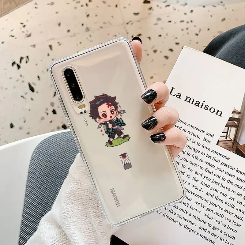 

Cute cartoon ghost slayer Phone Cases Transparent for Samsung A71 S9 10 20 HUAWEI p30 40 honor 10i 8x xiaomi note 8 Pro 10t 11