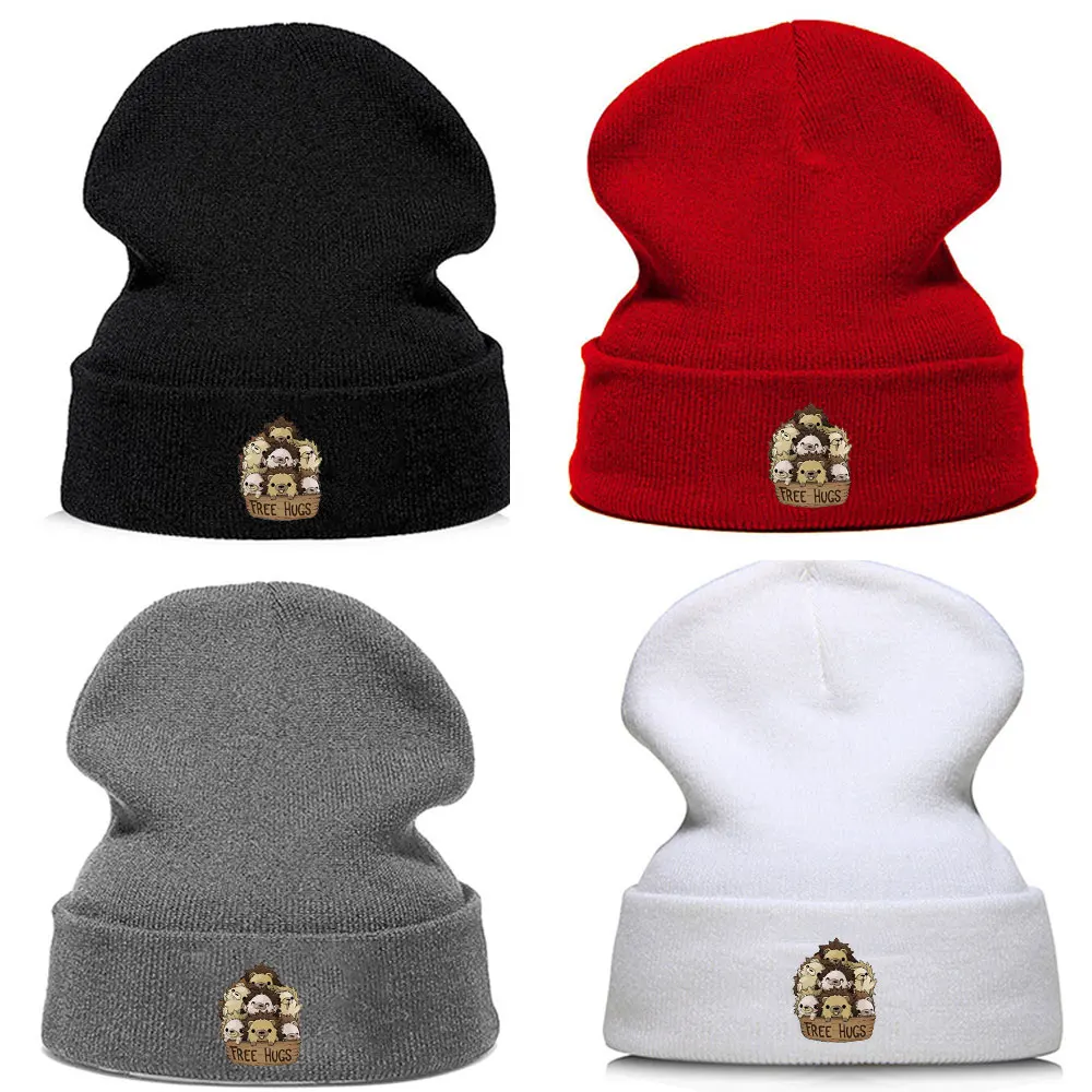 Маленький ежик Free Hugs шапочка осень зима тепло модные спортивные Стиль шляпа с