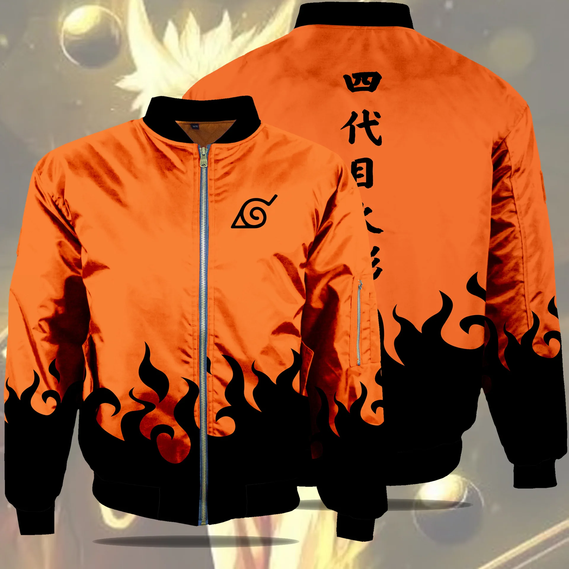 

Anime Naruto Uchiha Cosplay Hoodies 3D Sweatshirts Thicken Bomber Jacket Men's Winter Flight Coat Streetwear Adult Baseball Coat