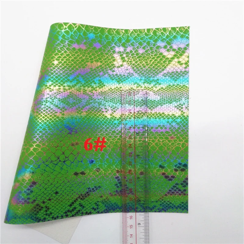 6 Glitterwishcome 21X29 см A4 размер винил для бантов Переливающаяся металлическая змеиная кожа, искусственная кожа листы для бантов, GM590A - Цвет: 6