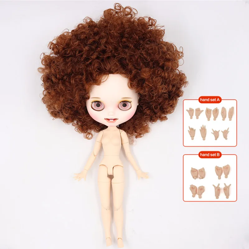 Nude doll ICY Blyth кукла на заказ с руками Набор для тела Новая Улыбка Рот матовое лицо 1/6 игрушки BJD DIY модные куклы подарок для девочки специальное предложение - Цвет: Nude doll