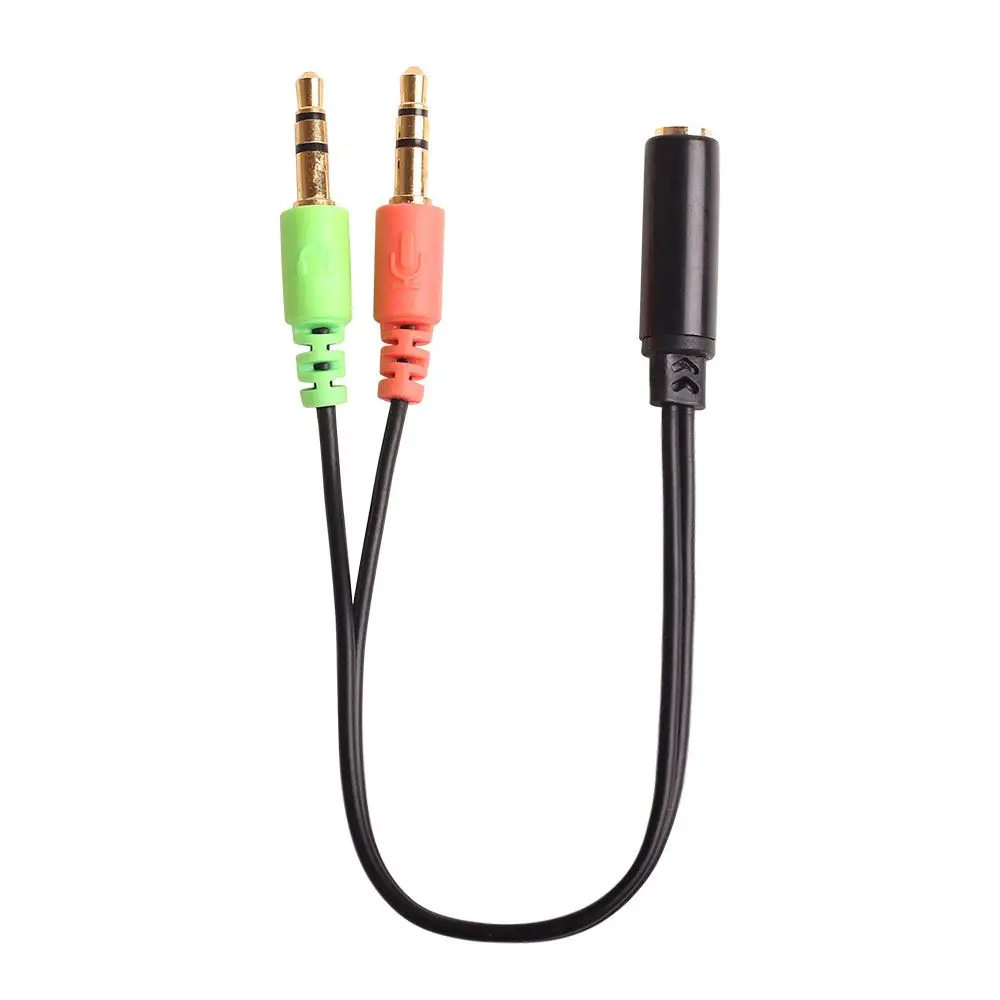 

3.5mm Stereo Female To 2 Male RCA Jack Adapter Aux Audio Y Cable Splitter Free Shipping 1000pcs/lot