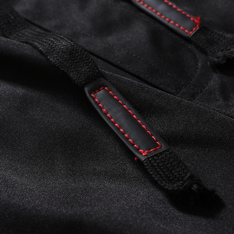 

Casual Multi-pocket Full Length Pants Polyester Solid Color Cargo Pants Men