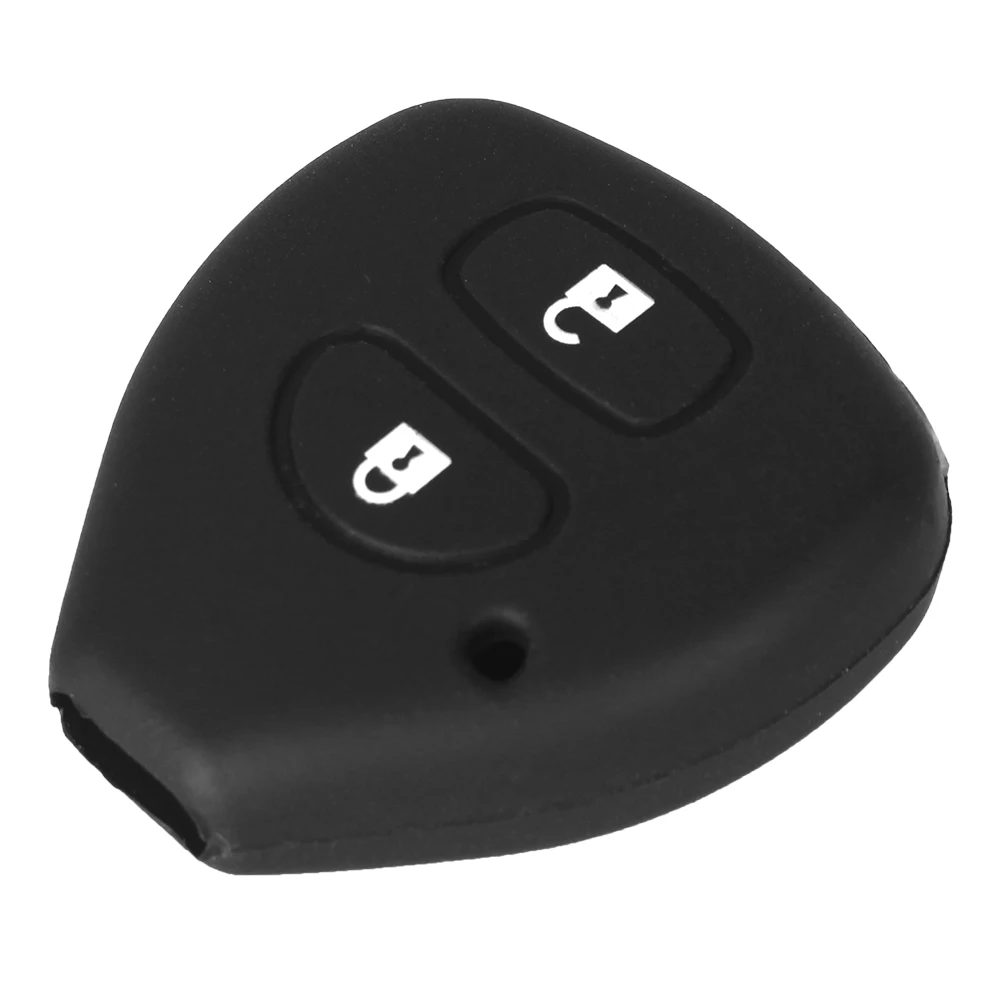 Силиконовый чехол для ключей KEYYOU 2 кнопки TOYOTA Corolla Hilux Vitz Rav4 Aqua Camry Land Cruis Стайлинг