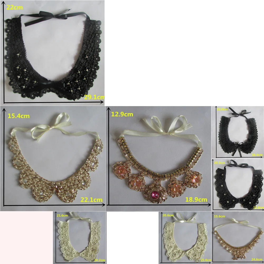 платье пышное Различные стили стразы кружевная ткань воротник вышивка съемный