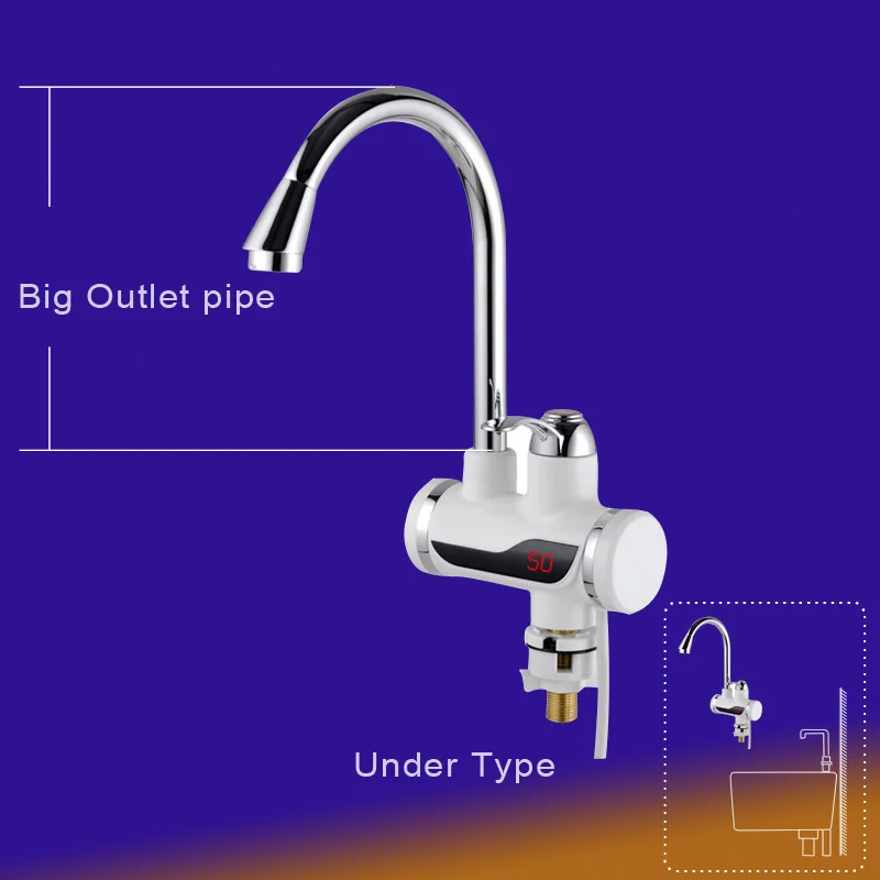 Мгновенный Электрический водонагреватель без резервуара смеситель для кухни