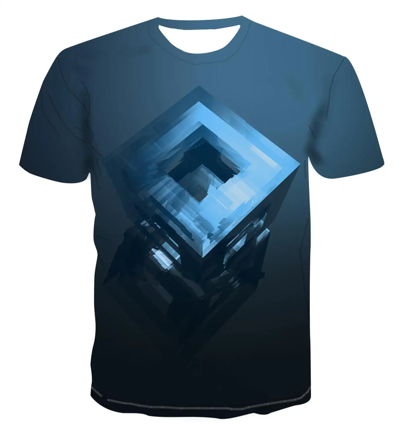 

Popular trendy T-shirt geometric square T-shirt men's T-shirt simple color shirt 3D cool unique printing men's shirt S-6XL