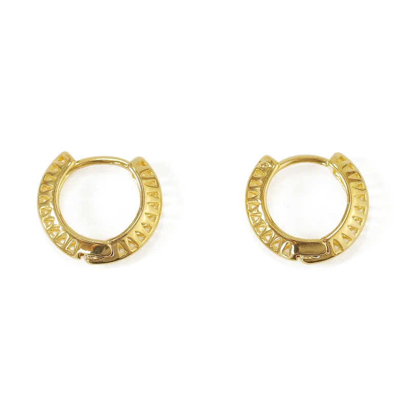 

TOSAKO Hoop Earrings Gold Plated Hollow Fashion Women Jewelry Minimalism Design