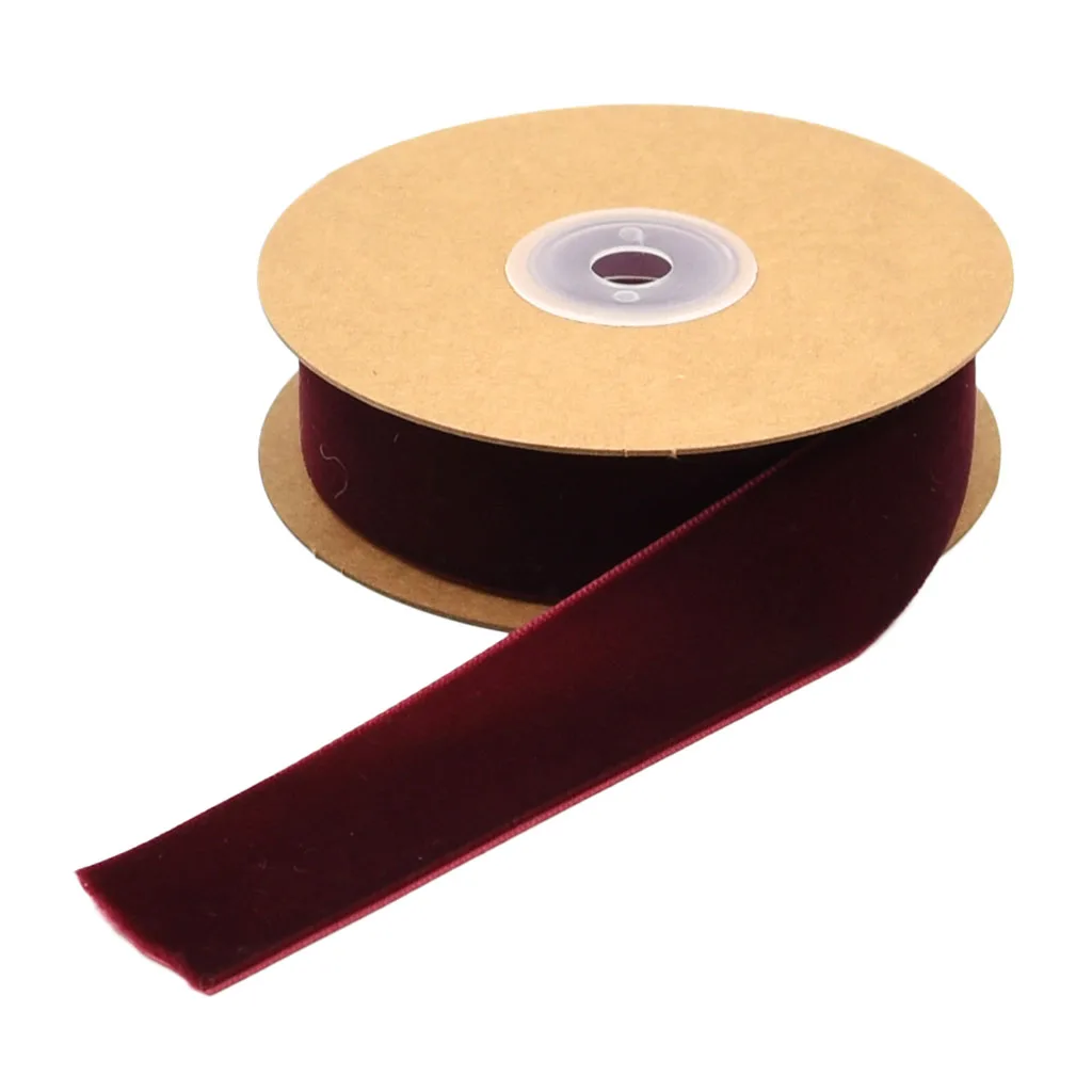 5 ярдов 1 дюйм рулоны бархатной ленты для свадебной вечеринки меховые