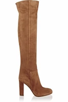 2021 winter brown thick heel over the knee boots woman velvet with short zipper manufacturers direct sales long boots