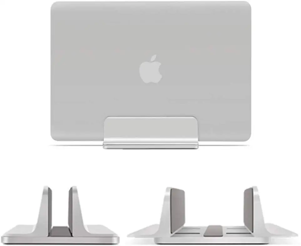 

Aluminum Vertical Laptop Stand Thickness Adjustable Desktop NoteBooks Holder Erected Space-saving Stand for MacBook Pro/Air