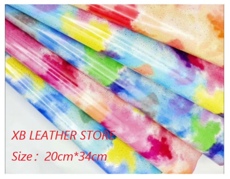 Cloud Mist Raindrop Illusory Color Effect Mirror Synthetic Leather for bag book cover hairbow packing box sewing accessories | Аксессуары