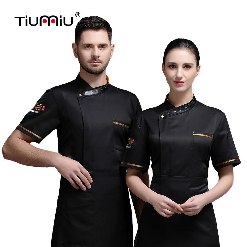 

Унисекс рубашка шеф-повара, фартук для готовки, шляпа шеф-повара для ресторана, отеля, для бара, кухни, официантки, Рабочая форма для готовки, ...