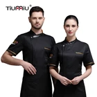 Унисекс рубашка шеф-повара, фартук для готовки, шляпа шеф-повара для ресторана, отеля, для бара, кухни, официантки, Рабочая форма для готовки, рабочая одежда для бара