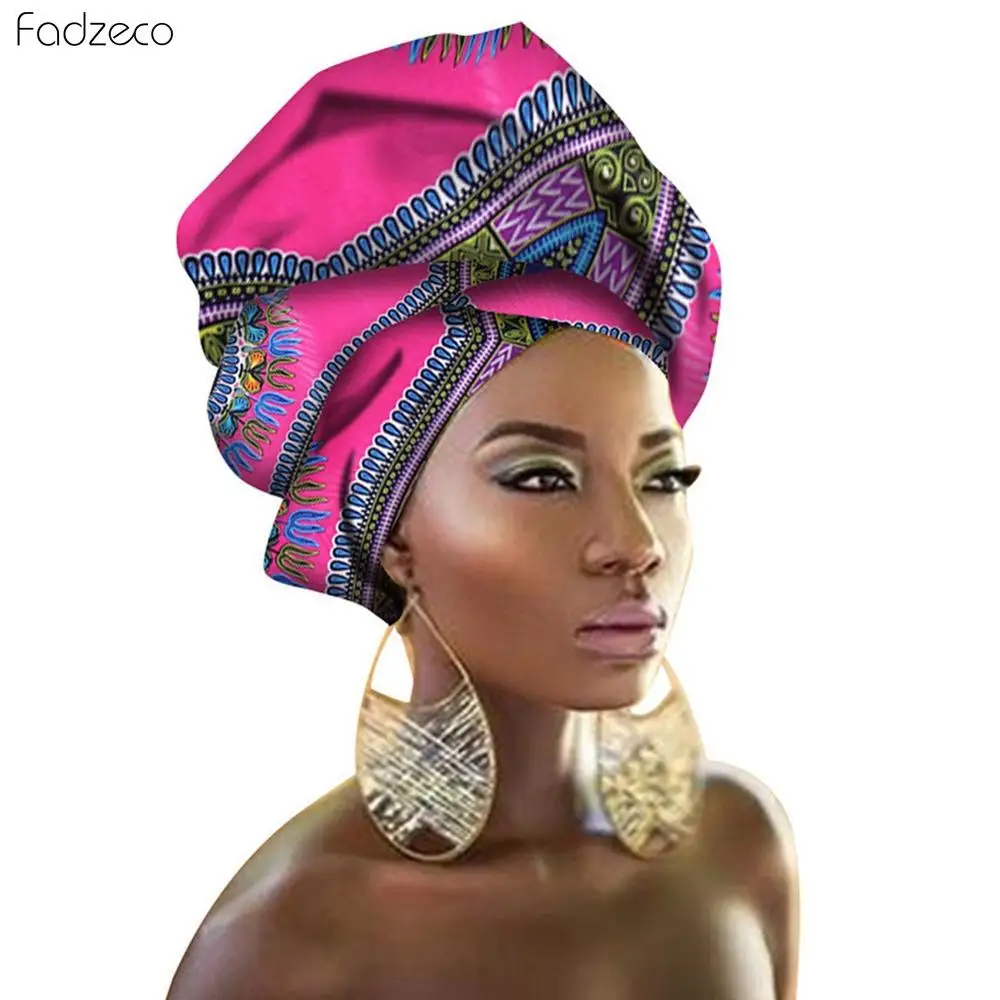Fadzeco Dashiki Женская африканская повязка на голову традиционная Мода с принтом воска