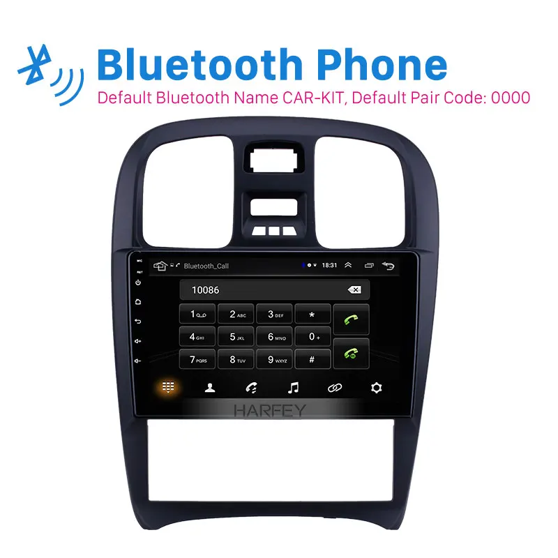 Автомобильный радиоприемник с навигацией Harfey Android 9 1 GPS мультимедийный плеер