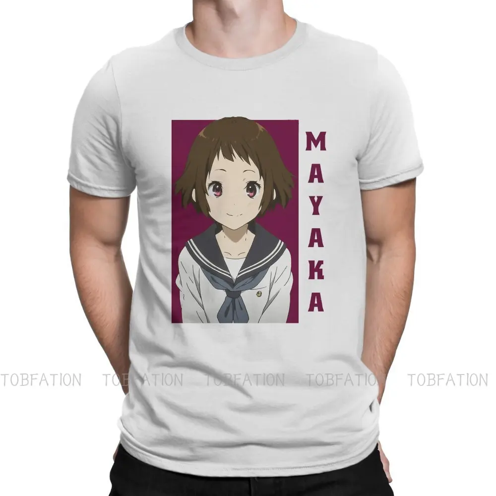 

Hyouka TShirt for Men Mayaka Soft Casual Tee T Shirt Novelty Trendy Loose