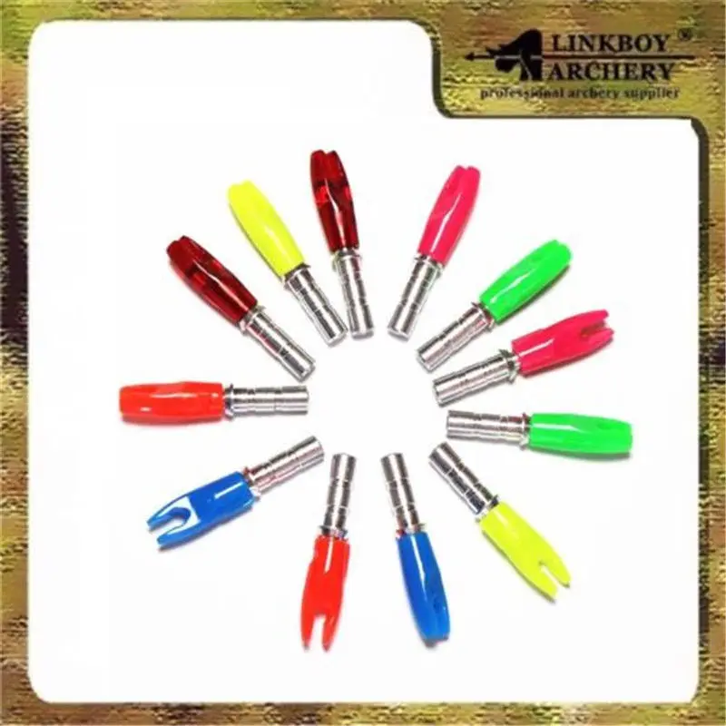 Linkboy стрельба из лука 12 шт. sp400 750 чистый углерод стрелка валы ID3.2mm X10 стрелки + Pin Nock