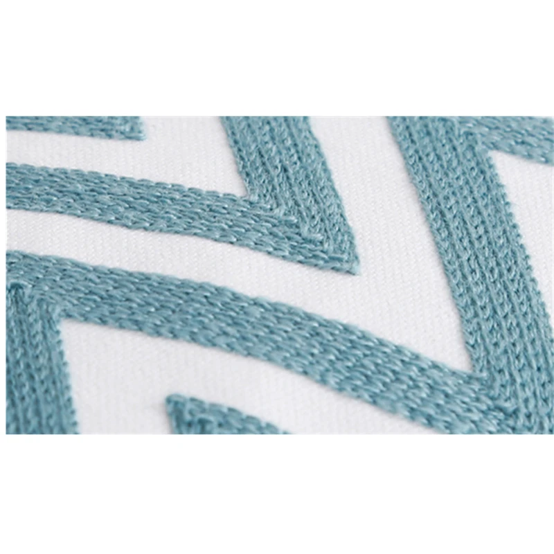 1 шт. голубая хлопковая наволочка с 3D вышивкой | Дом и сад