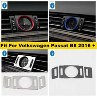 auto accessory center watch clock ring air ac outlet vent decoration frame cover trim fit for volkswagen passat b8 2016 2019