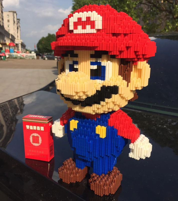 4500 шт. видеоигры Super Mario большой красный рисунок 3D модель мини конструкторных